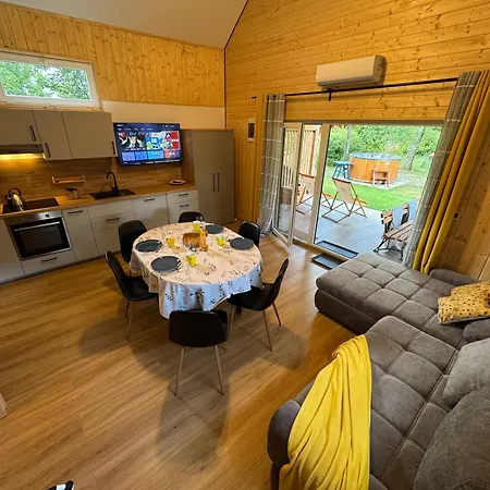 Przy Jeziorze Z Prywatna Plaza W Borach Tucholskich Alicja Wczasy Z Dziecmi Nowe Luksusowe Na Skraju Jeziora I Lasu Hébergement de vacances *