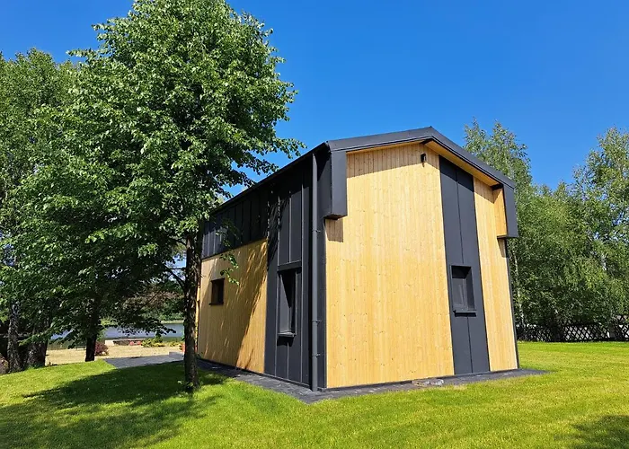 Przy Jeziorze Z Prywatna Plaza W Borach Tucholskich Alicja Wczasy Z Dziecmi Nowe Luksusowe Na Skraju Jeziora I Lasu *