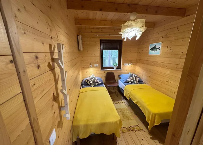 Przy Jeziorze Z Prywatna Plaza W Borach Tucholskich Alicja Wczasy Z Dziecmi Nowe Luksusowe Na Skraju Jeziora I Lasu Semesterbostad